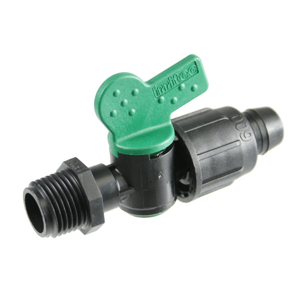 Кран для капельной трубы 16X1/2"НР IRRITEC